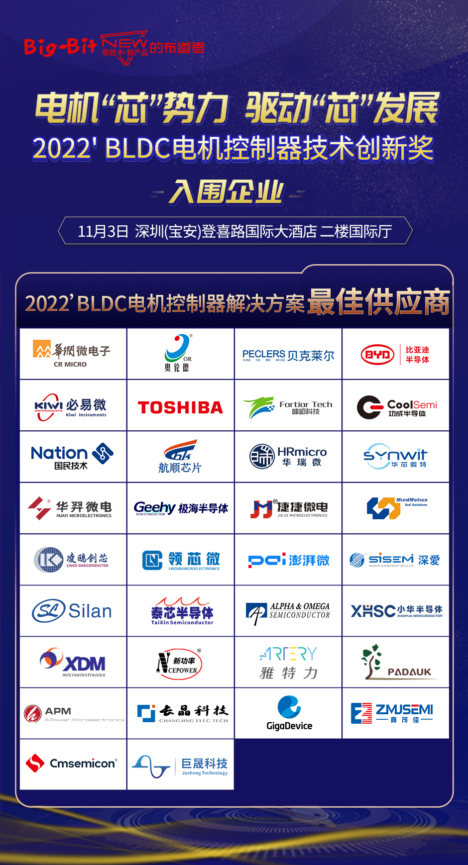 2022’電機控制器評選活動入圍企業名單揭曉！